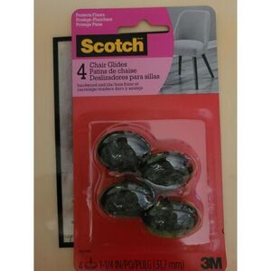Scotch Nail-in Felt‎ Chair Glides for Hard Floors 4 per pack New